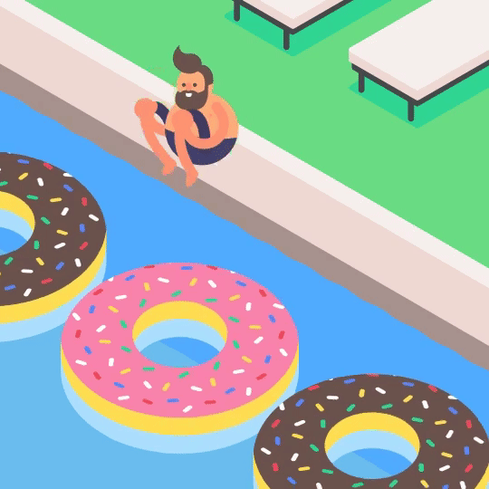 Funny Summer Donuts Pool