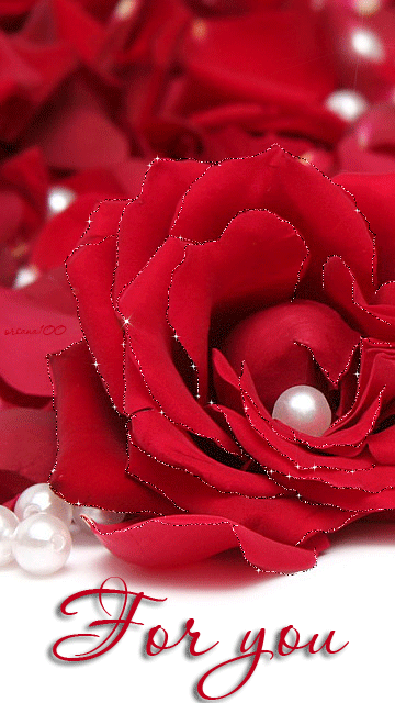 For You -- Red Flowers and Pearl