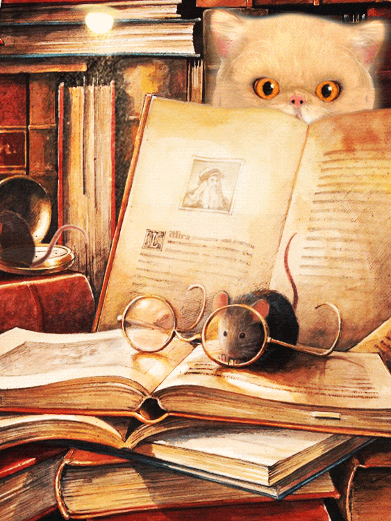 Cat, Mouse and Books