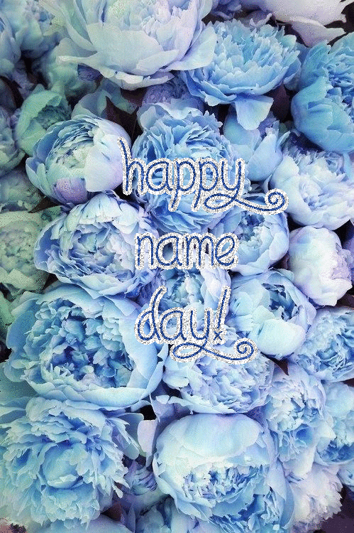 Happy Name Day! -- Blue Flowers