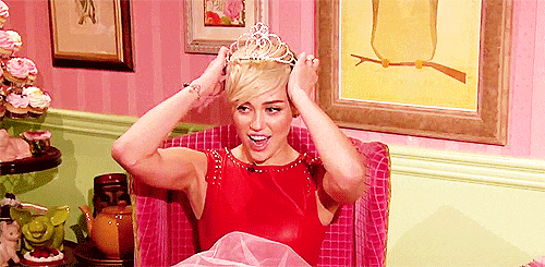 Miley Cyrus with Crown