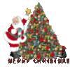 Merry Christmas -- Christmas Tree & Santa