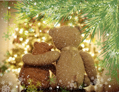 Merry Christmas -- Teddy Bears Hug