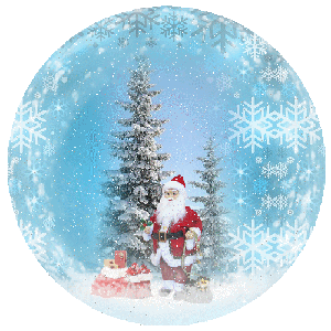 Christmas -- Santa Snowball