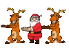 Santa Claus and Reindeers Funny dance
