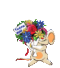Thank You -- Mouse with Flowers