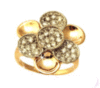 Golden Ring with Flower