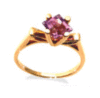 Golden Ring with Pink Stone