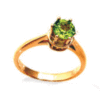 Golden Ring with Green Stone
