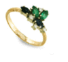 Golden Ring with Green Stones
