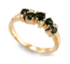 Golden Ring with Black Stones