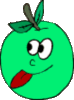 Green Funny Apple