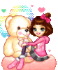Doll with Teddy Bear