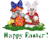 Happy Easter! -- Bunny and Teddy Bear