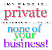 My Page Is Private