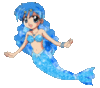 Blue Anime Mermaid