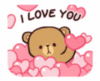 I Love You -- Teddy Bear with Hearts