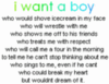 I Want A Boy