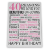 40 Reasons We Love You, Happy Birthday!