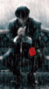 Man with Rose in the Rain