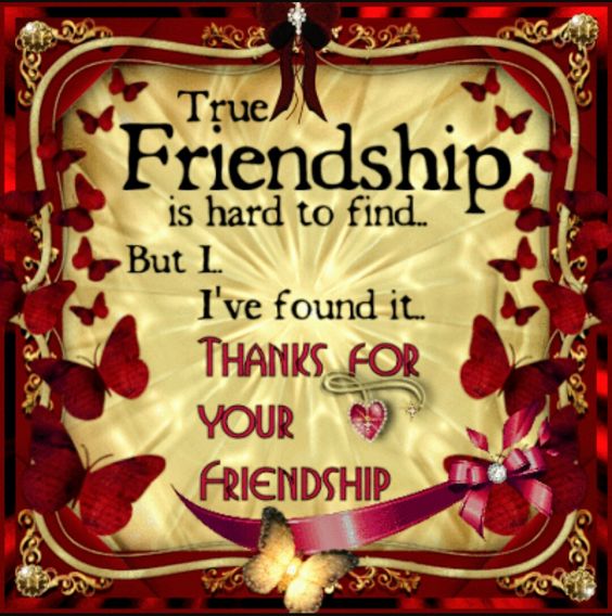 Thanks for your friendship 
