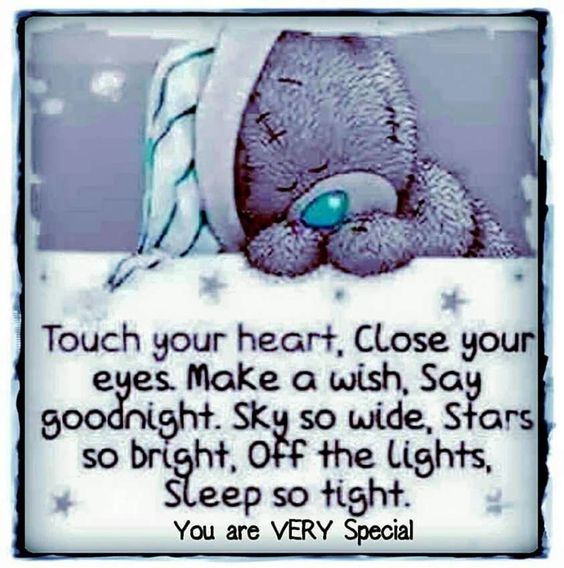 Good Night Quote Teddy Bear You are Very Special!