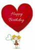 Happy Birthday -- Heart Balloon