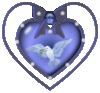 Blue Heart with Pigeon