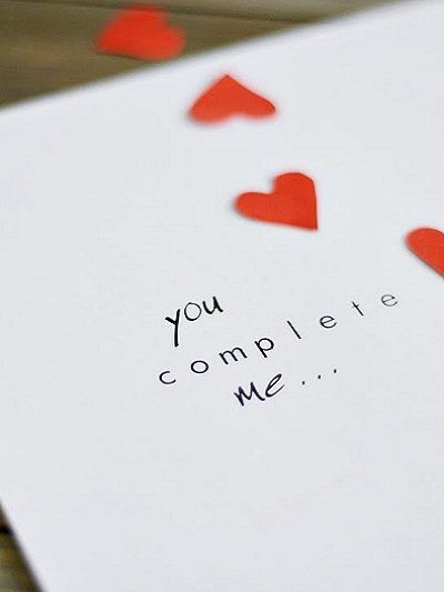 You complete me...