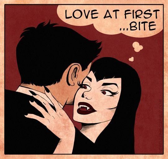 Love at first... bite -- Vampire Humor