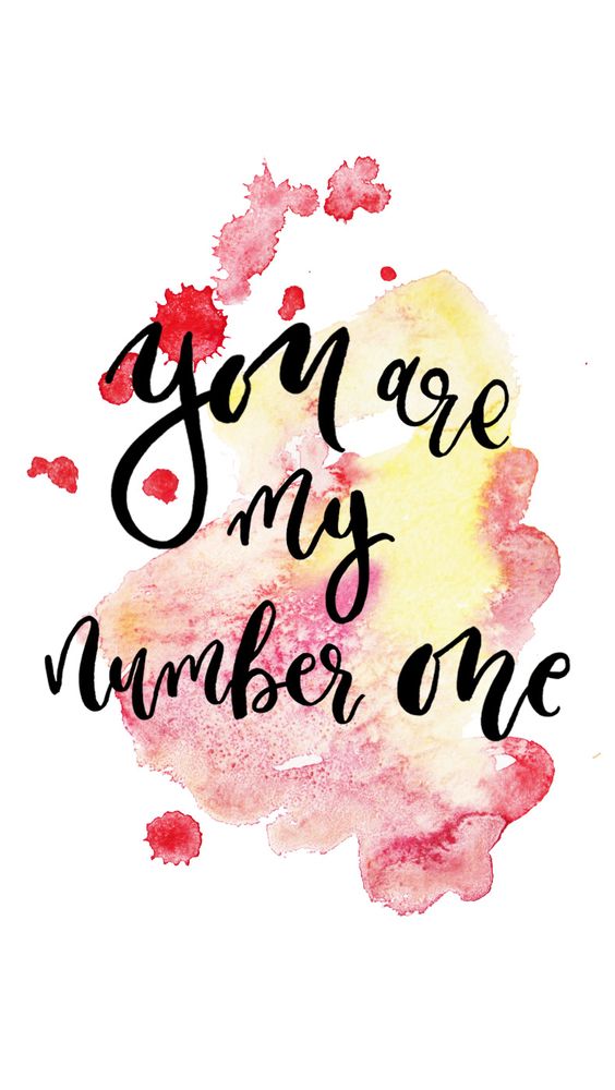 You are my number one