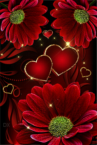 Love Heart and Flowers