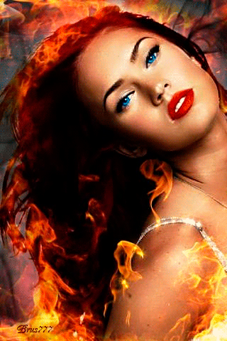 Megan Fox in fire