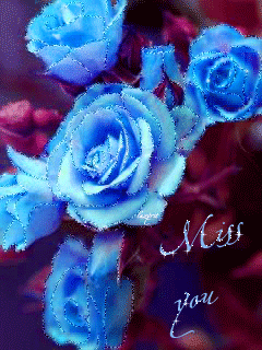 Miss you -- Blue Flowers