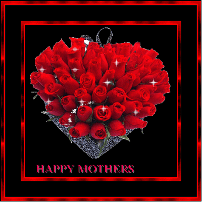 Happy Mother's Day -- Red Roses Heart
