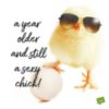 A year older and stiff a sexy chick! -- Birthday Quote Humor