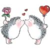 Love kiss -- Cute hedgehogs
