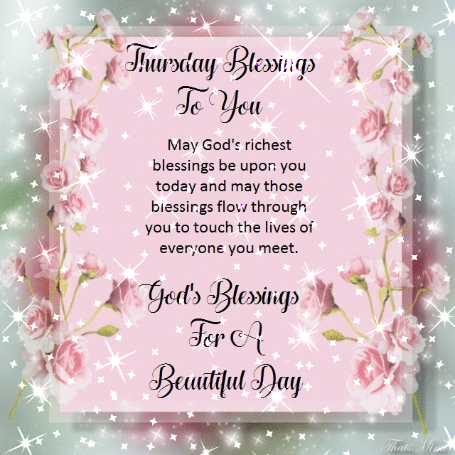 Thursday Blessings To You