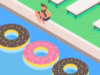 Summer fun pool donuts