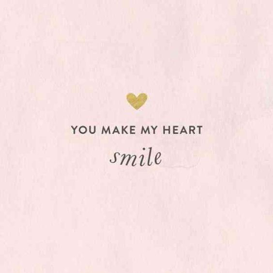 You make my heart smile♥