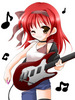 Music Anime Girl With Guitar