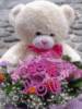 For You -- Teddy Bear with Flowers