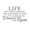 Life isn't about waiting for the storm to pass it's learning to Dance in the Rain 