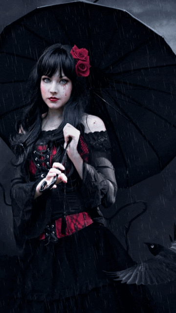 Gothic Girl under the rain ☨