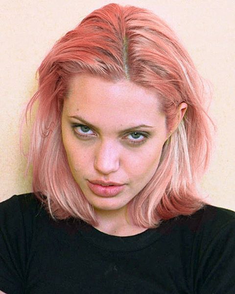 Angelina Jolie Pink hair