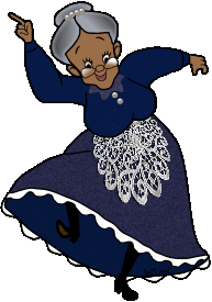 Old woman dancing