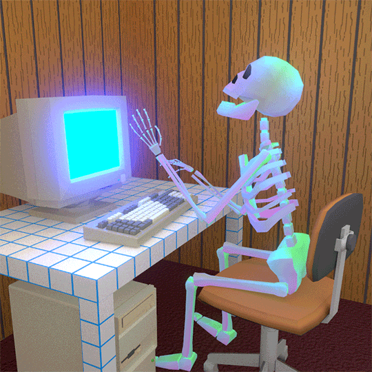 Scull by the computer