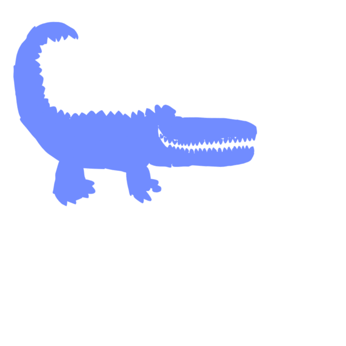 Blue crocodile: No