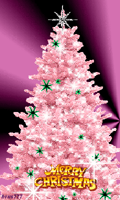 Merry Christmas -- Pink Christmas Tree
