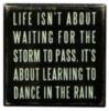 Life isn't about waiting for the storm to pass. It's about learning to dance in the rain.